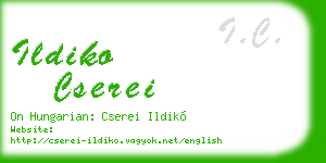 ildiko cserei business card